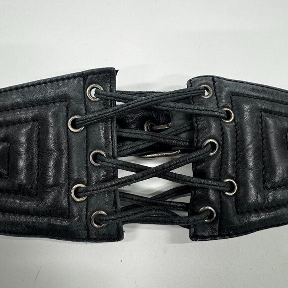 InWear Black Lace-Up Corset Belt - Picture 1 of 6
